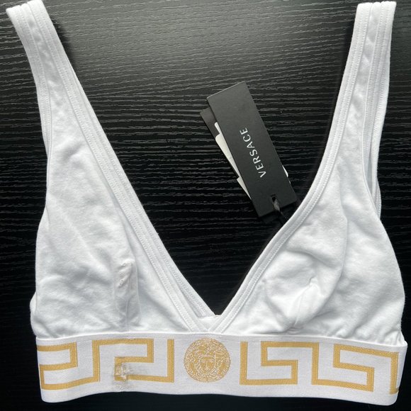 Versace Greca Border Medusa Bralette - Picture 1 of 6